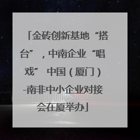 金砖创新基地“搭台”，中南企业“唱戏” 中国（厦门）-南非中小企业对接会在厦举办