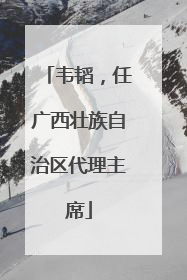 韦韬，任广西壮族自治区代理主席