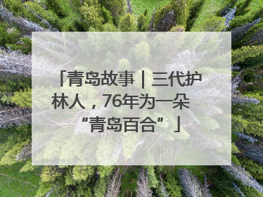青岛故事｜三代护林人，76年为一朵“青岛百合”