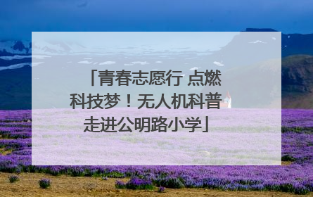 青春志愿行 点燃科技梦！无人机科普走进公明路小学