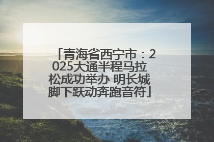 青海省西宁市：2025大通半程马拉松成功举办 明长城脚下跃动奔跑音符