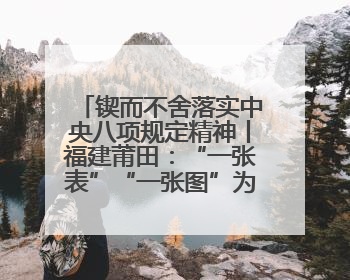 锲而不舍落实中央八项规定精神丨福建莆田：“一张表”“一张图”为基层减轻“数字负担”
