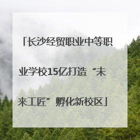 长沙经贸职业中等职业学校15亿打造“未来工匠”孵化新校区