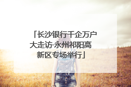 长沙银行千企万户大走访·永州祁阳高新区专场举行