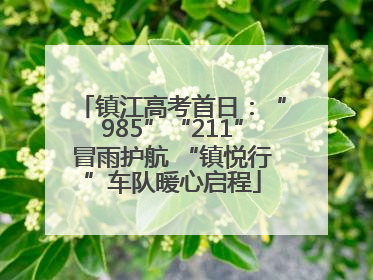 镇江高考首日：“985”“211”冒雨护航 “镇悦行”车队暖心启程