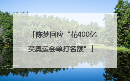 陈梦回应“花400亿买奥运会单打名额”
