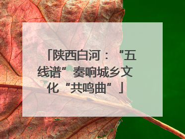 陕西白河：“五线谱”奏响城乡文化“共鸣曲”