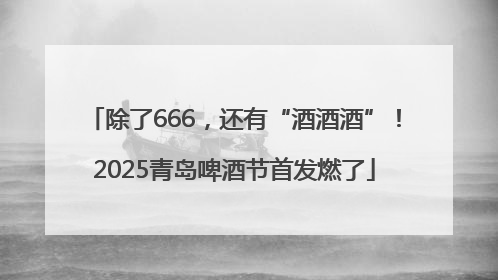 除了666，还有“酒酒酒”！2025青岛啤酒节首发燃了