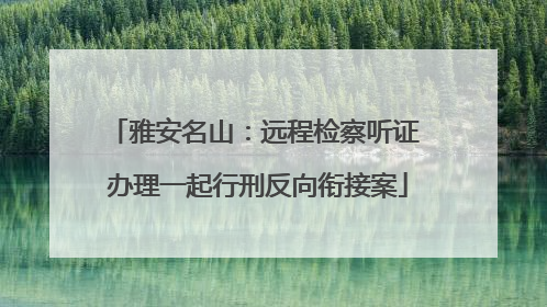 雅安名山：远程检察听证 办理一起行刑反向衔接案
