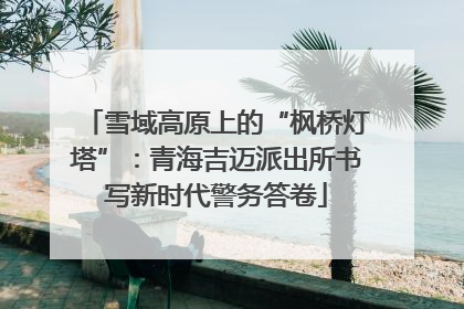 雪域高原上的“枫桥灯塔”：青海吉迈派出所书写新时代警务答卷