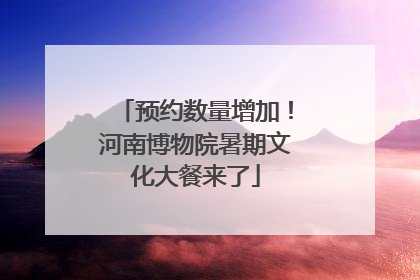 预约数量增加！河南博物院暑期文化大餐来了