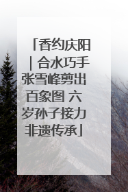 香约庆阳｜合水巧手张雪峰剪出百象图 六岁孙子接力非遗传承