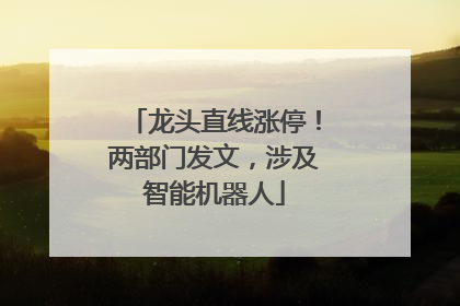 龙头直线涨停！两部门发文，涉及智能机器人