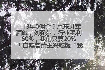 3年0佣金？京东进军酒旅，刘强东：行业毛利60%，我们只要20%！自曝曾请王兴吃饭“我要做外卖了”