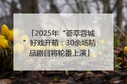 2025年“荟萃蓉城”好戏开箱：30余场精品剧目将轮番上演