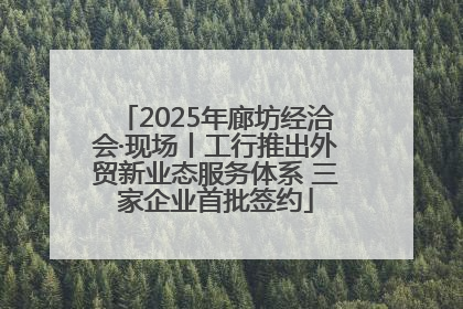 2025年廊坊经洽会·现场丨工行推出外贸新业态服务体系 三家企业首批签约