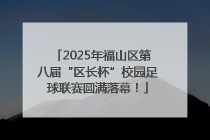 2025年福山区第八届“区长杯”校园足球联赛圆满落幕！
