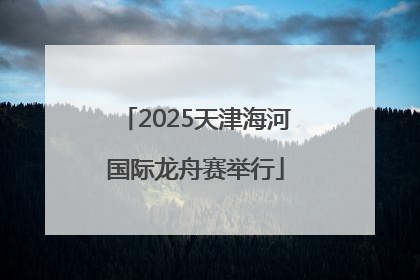 2025天津海河国际龙舟赛举行