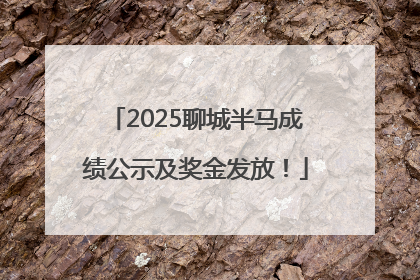 2025聊城半马成绩公示及奖金发放！