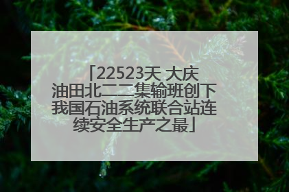 22523天 大庆油田北二二集输班创下我国石油系统联合站连续安全生产之最
