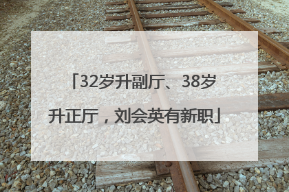32岁升副厅、38岁升正厅，刘会英有新职