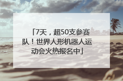 7天，超50支参赛队！世界人形机器人运动会火热报名中