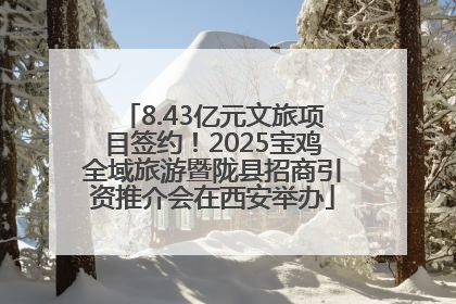 8.43亿元文旅项目签约！2025宝鸡全域旅游暨陇县招商引资推介会在西安举办