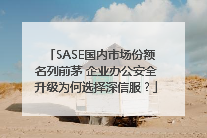 SASE国内市场份额名列前茅 企业办公安全升级为何选择深信服？